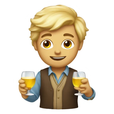 chient avec un verre  sticker