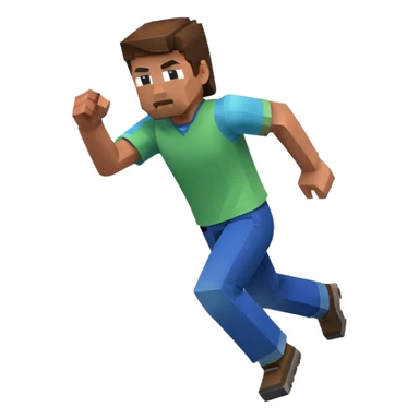 Minecraft character running sticker