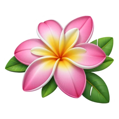 Pink white Frangipani sticker