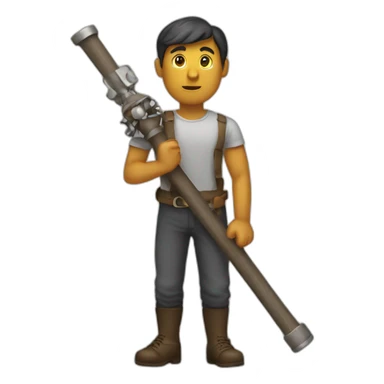 men with a macebell sticker