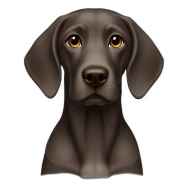 weimaranner dark brown female sticker