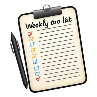 weekly to-do list sticker