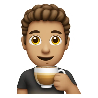 Me holding cappuchino  sticker