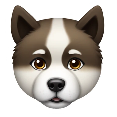 Akita with dark brown fur and black stripes  sticker