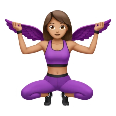 female chest fly exercise sticker