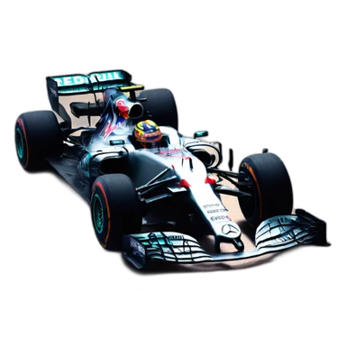F1 mercedes on top of redbull crash sticker