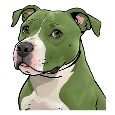 Tan pitbull boxer mix sticker