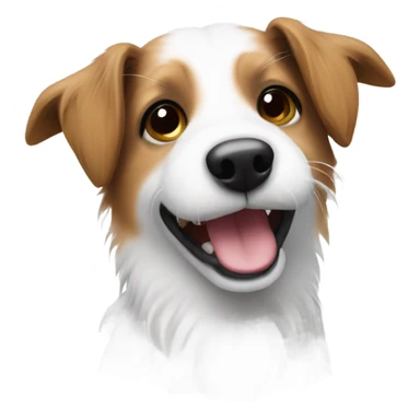 Cute long haired jack russel  sticker