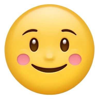 Create a hand drawn flat Smile reaction emoji for a new social media app sticker