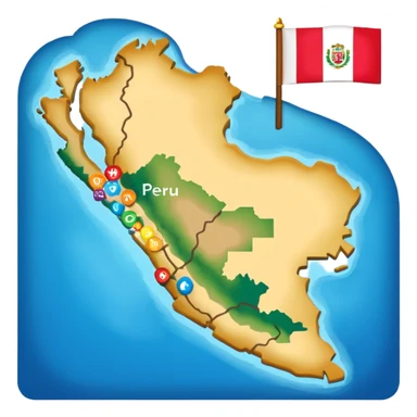 I want that you generate a correct Peru map sticker