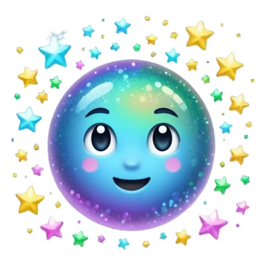 glitter tada sticker