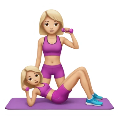 girl working out abs workout  sticker