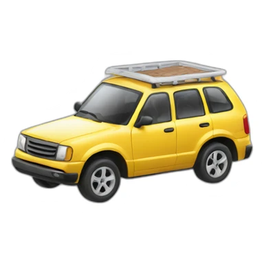 Car with people on top sticker