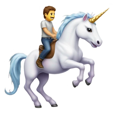 unicorn riding a dinasour sticker