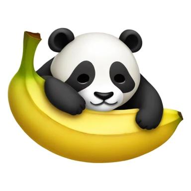 panda sleeping on a banana peel sticker