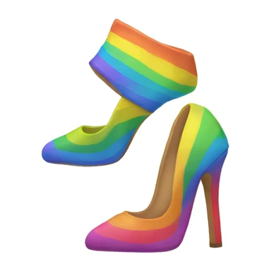 Create a rainbow pair of heels sticker