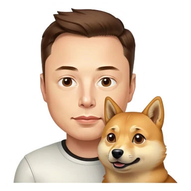 Илон Маск с Doge sticker
