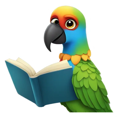 party parrot with a book sticker