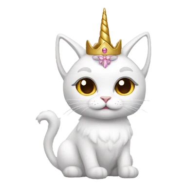 princess-cat with unicorn horn sticker