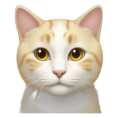 Blonde and white cat sticker