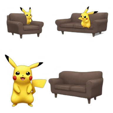 Pikachu sur noctali sticker