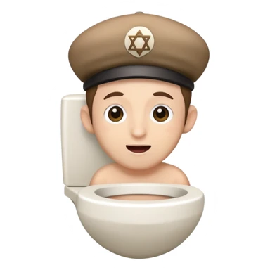A jewish person singing in a toilet sticker