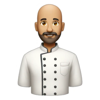 Bald bearded Indian chef sticker