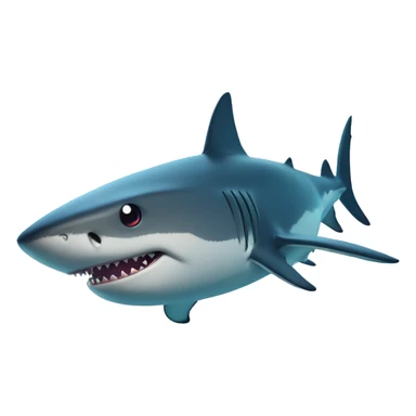 shark whit eyes stars sticker