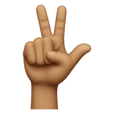 Pointing right with two fingers, like Walt Disney sticker