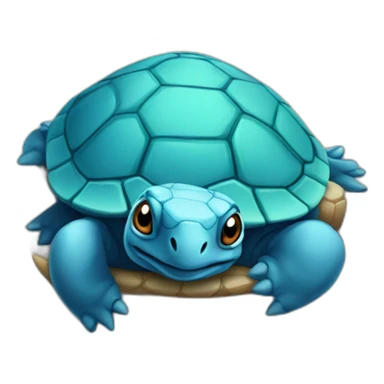 Tortue bleue kawai sticker