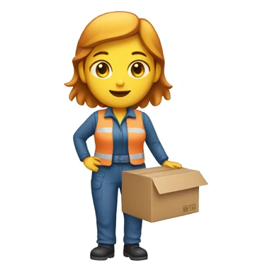 delivery woman sticker