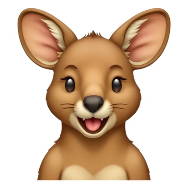 Cinematic Realistic Cute Yawning Kangaroo Portrait Emoji, Head tilted slightly with a dramatic, wide-open yawn, showcasing a soft, textured tawny coat with gently drooping ears and half-closed, drowsy eyes, rendered in exquisite natural detail, high shine, relaxed yet expressive, styled with a dash of rustic charm, soft glowing outline, capturing the essence of a sleepy yet affectionate kangaroo that appears ready to stretch out and settle into a peaceful nap! sticker