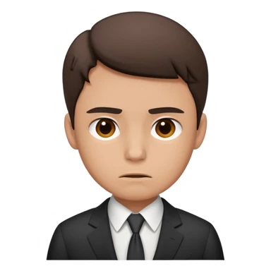 a liittle tired and frustrated entepreneur (only his face). with suit and only a little bit emotional face. young entepreneurs with various suits, but in classic colours. sticker