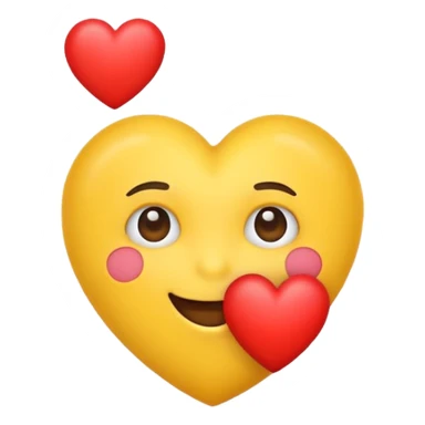 Emoji holding heart sticker