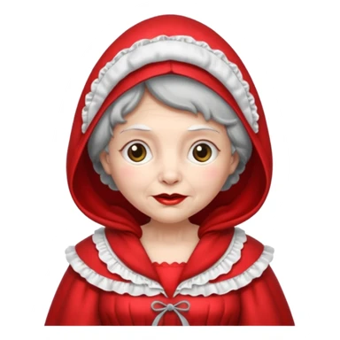 the Big Bad Wolf disguised as Little Red Riding Hood's grandmother sticker