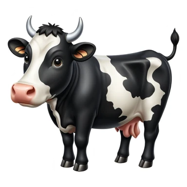 Black cow sticker