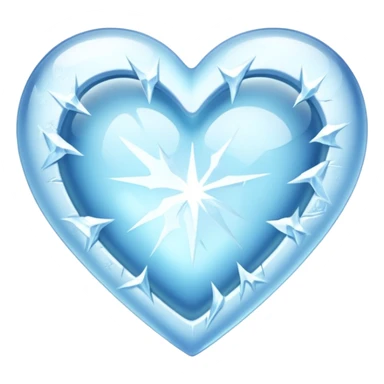 cold winter heart sticker