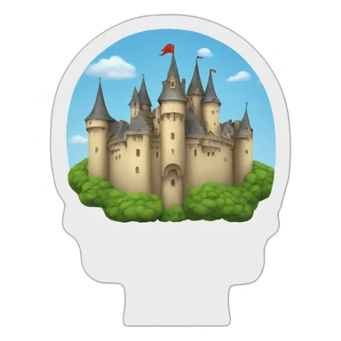 castle on a brain sticker