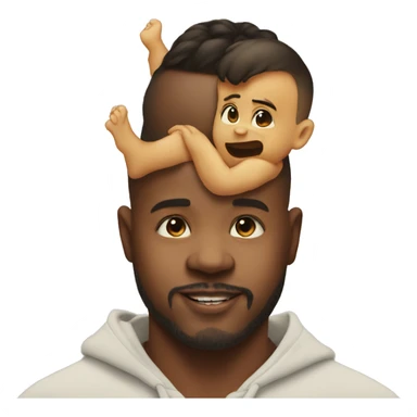 baby on daddy back sticker
