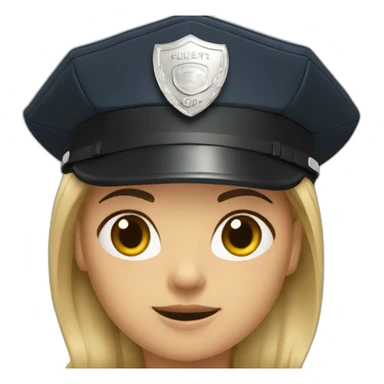 Female cop sticker