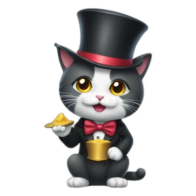 Magician cat sticker