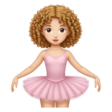 Curly girl Making ballet sticker