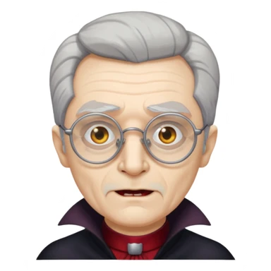 spectacled old vampire sticker
