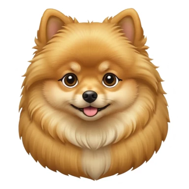 Pomeranian small golden sticker