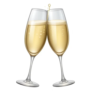 Champagne glasses clinking in celebration sticker