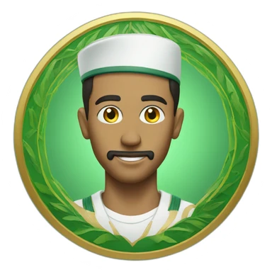 A men wearing raja casablanca close with eagle on his shoulder sticker