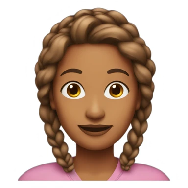 56 year old brown mom with long braid sticker