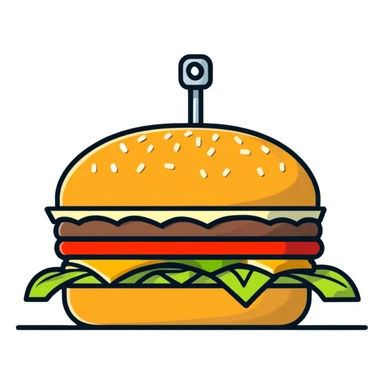 Jack in the box burger sticker