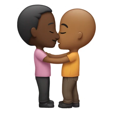 person kissing another person in the forehead sticker