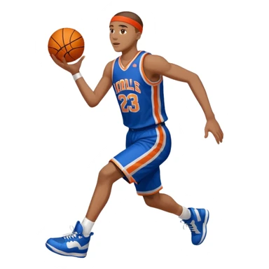 basketball player making a basket sticker
